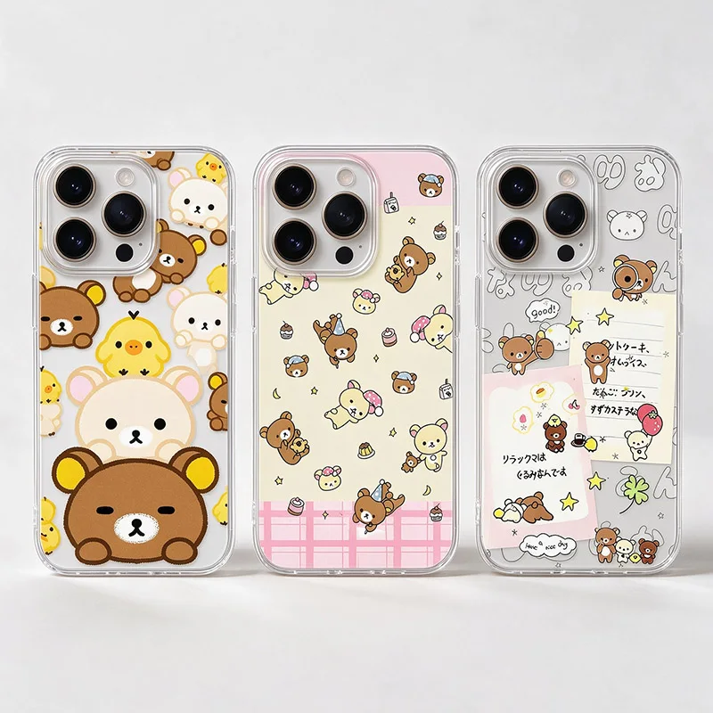 Ctue Relax Bear Phone Case for OPPO Reno 16 15 14 13 12 11 Pro 16F 15F 14F A98 A97 A94 A79 A78 A74 A58 A57 A5 A3 Case