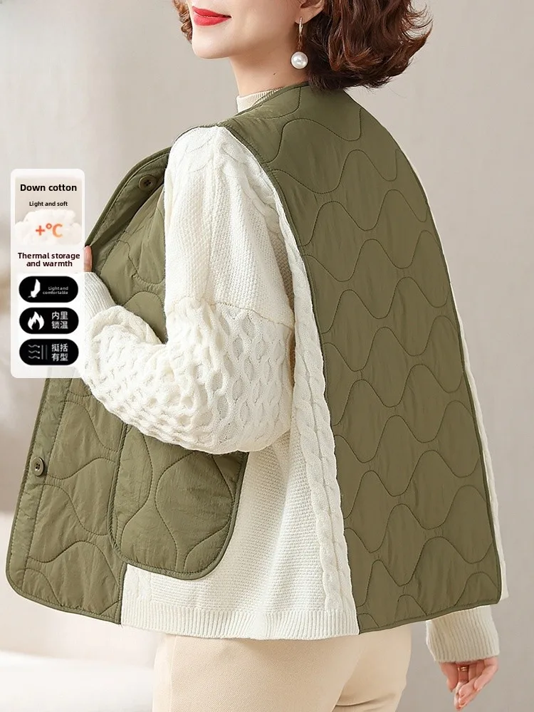 

Теплый вязаный кардиган для женщин, модный, свободного кроя, из смеси полиэстера и хлопка, зимняя верхняя одежда, пальто в стиле пэчворк для женщин среднего возраста