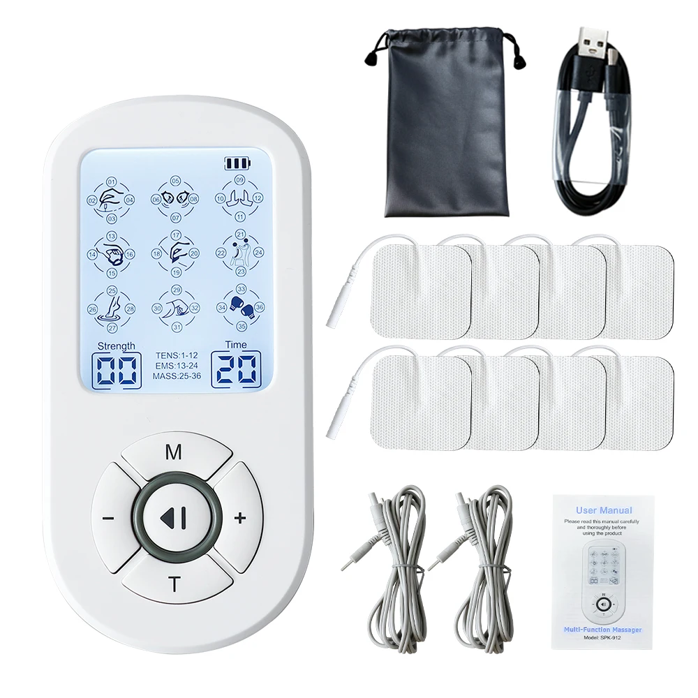 

Электрический массажный аппарат Tens EMS, стимулятор мышц, импульсный массажер, иглоукалывание, цифровая терапия, устройство для похудения, расслабления всего тела