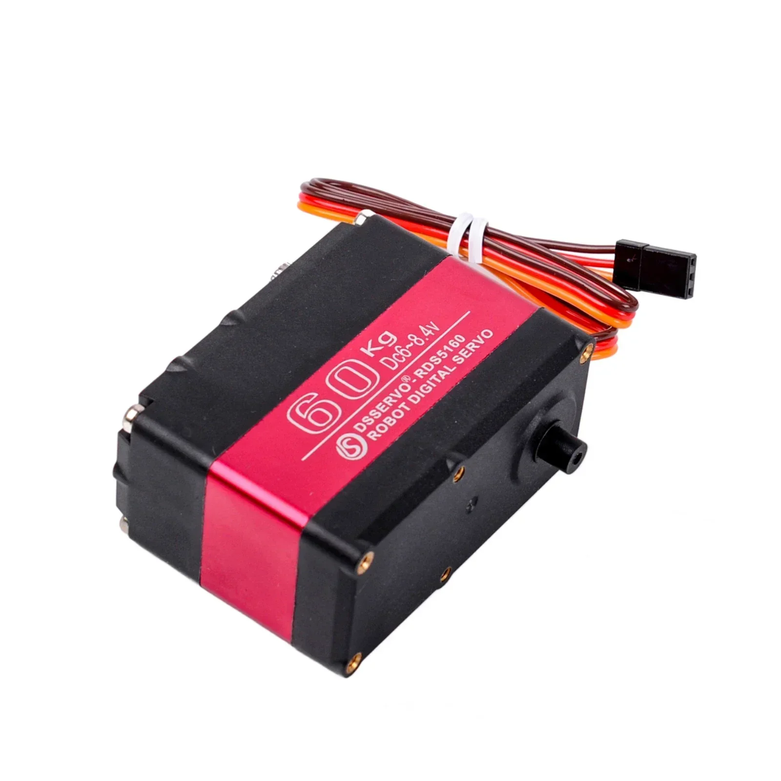 Rds5160 ssg robô digital servo 60kg 180/270 graus 7.4v alto torque metal engrenagem 18t servo braço com suporte em forma de u para carro diy