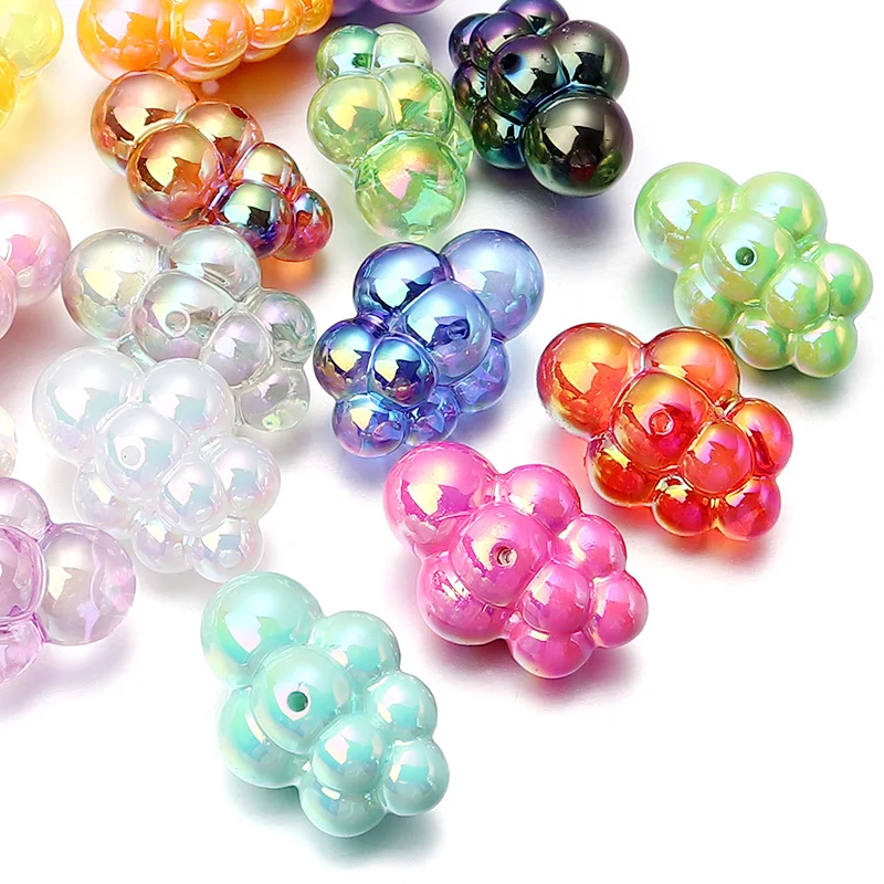 10 قطعة/الوحدة سحابة الاكريليك الخرز الملونة فضفاض خزر عازل لصنع المجوهرات عقد دي اي واي أساور الهاتف مفتاح ملحقات السلسلة