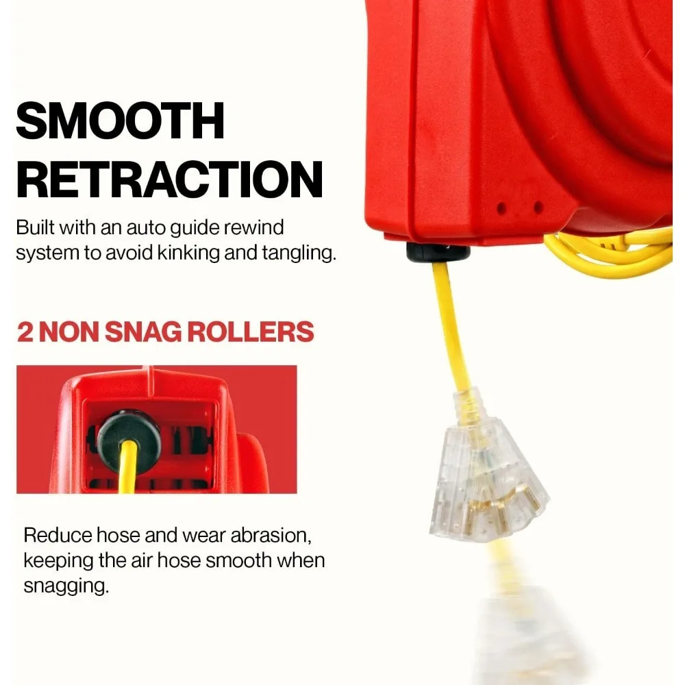 جديد - بكرة سلك تمديد قابلة للسحب أطول صناعية 12awg × 80' قدم تجارية ممتازة ومرنة للغاية - توصيل سريع #5