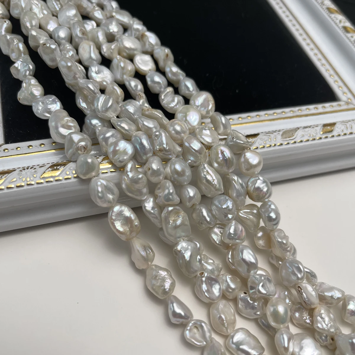 

Натуральный пресноводный барочный жемчуг 7-9 мм, нерегулярной формы, белые бусины Кеши для изготовления ювелирных изделий, браслетов, ожерелий, серег, подарков