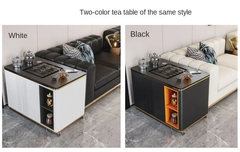 Balcony Tea Table Household Small Tea Trolley Light Luxury Tea Table Living Room Multi-Functional Mobile Cabinet