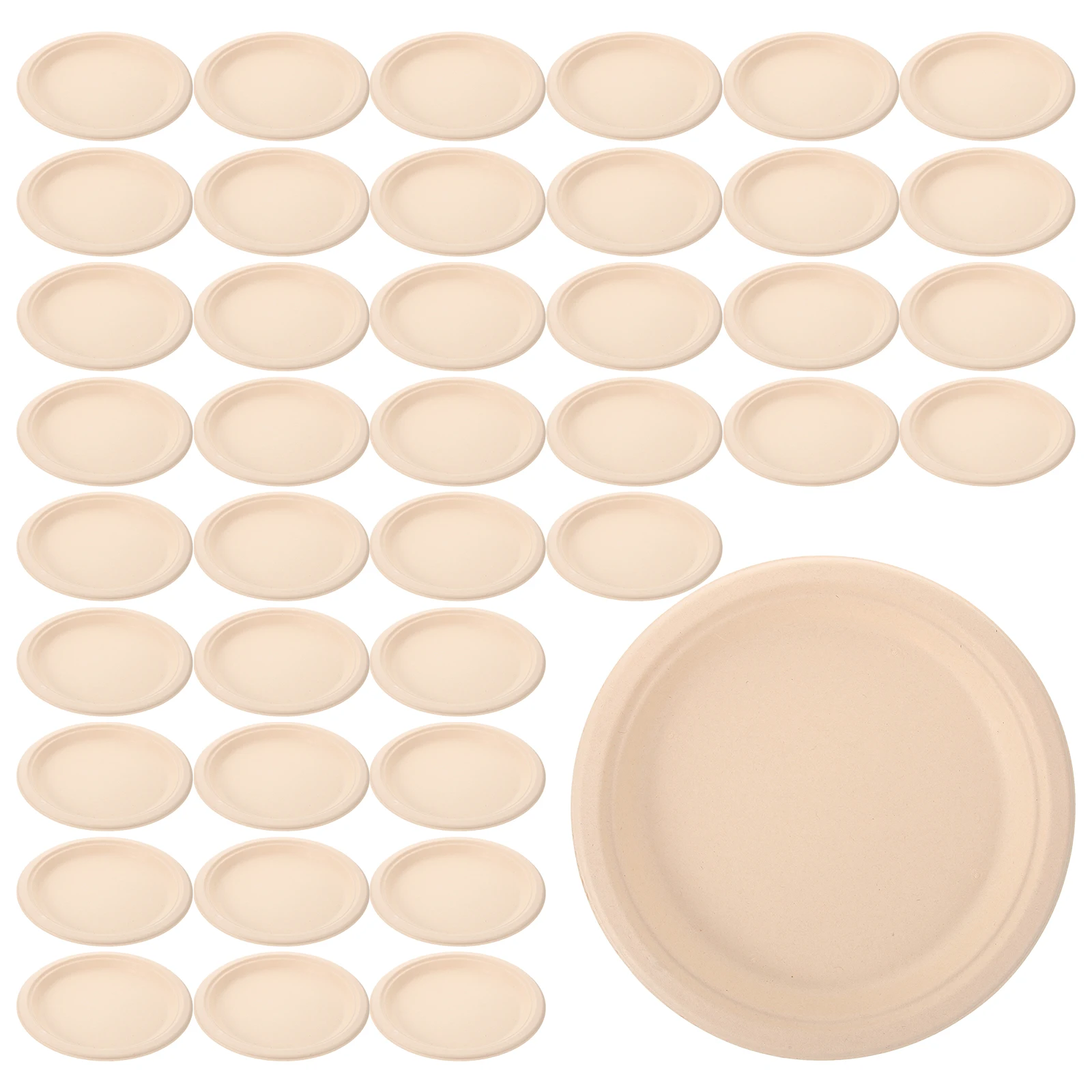 

50Pcs Round Paper Plates Party Dinnerware for Festival Birthday Gathering Convenient Cake Dessert Food Plates Birthday Party