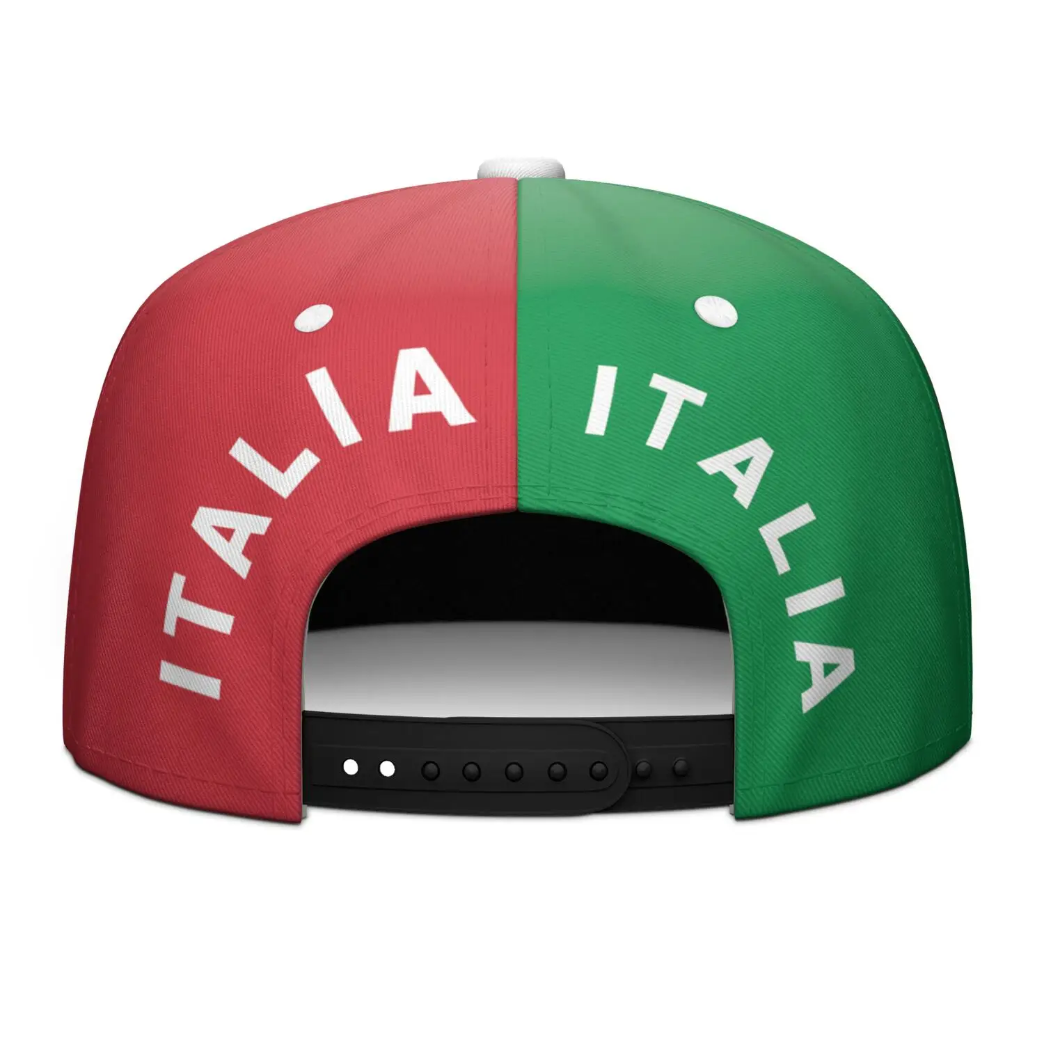 이탈리아 무료 맞춤 이름 번호 팀 로고 플랫 브림 캡 국가 여행 낚시 이탈리아 국기 사진 힙합 모자