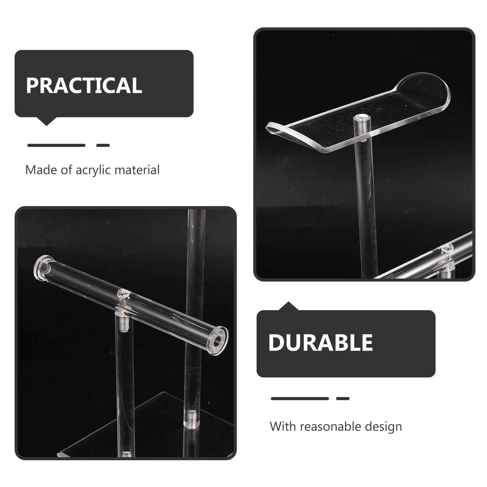 

2-Tier Acrylic Scrunchies Holder Display Rack For Hair Ties Organizing Home Jewelry Storage Stand Headband Display Rack