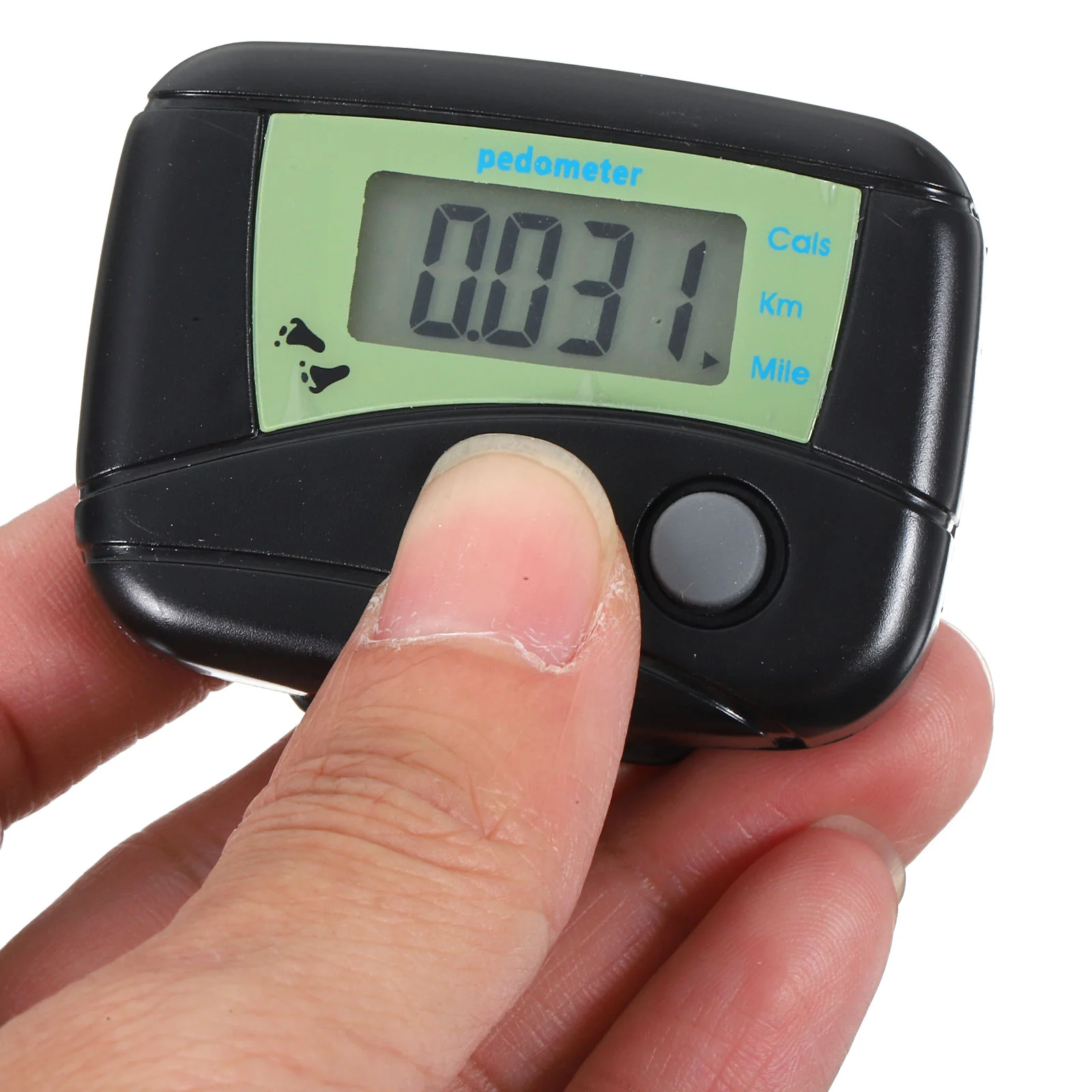 Portable Multi-functional LCD Display Digital Pedometer Steps Walking Distance Calorie Counter (Black)