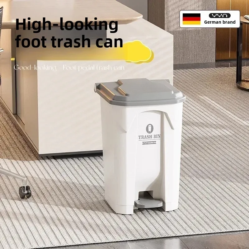 Foot-operated Kitchen Trash Can Commercial Large-capacity Large-scale Foot-stepped High-value Light Luxury Outdoor Trash Can