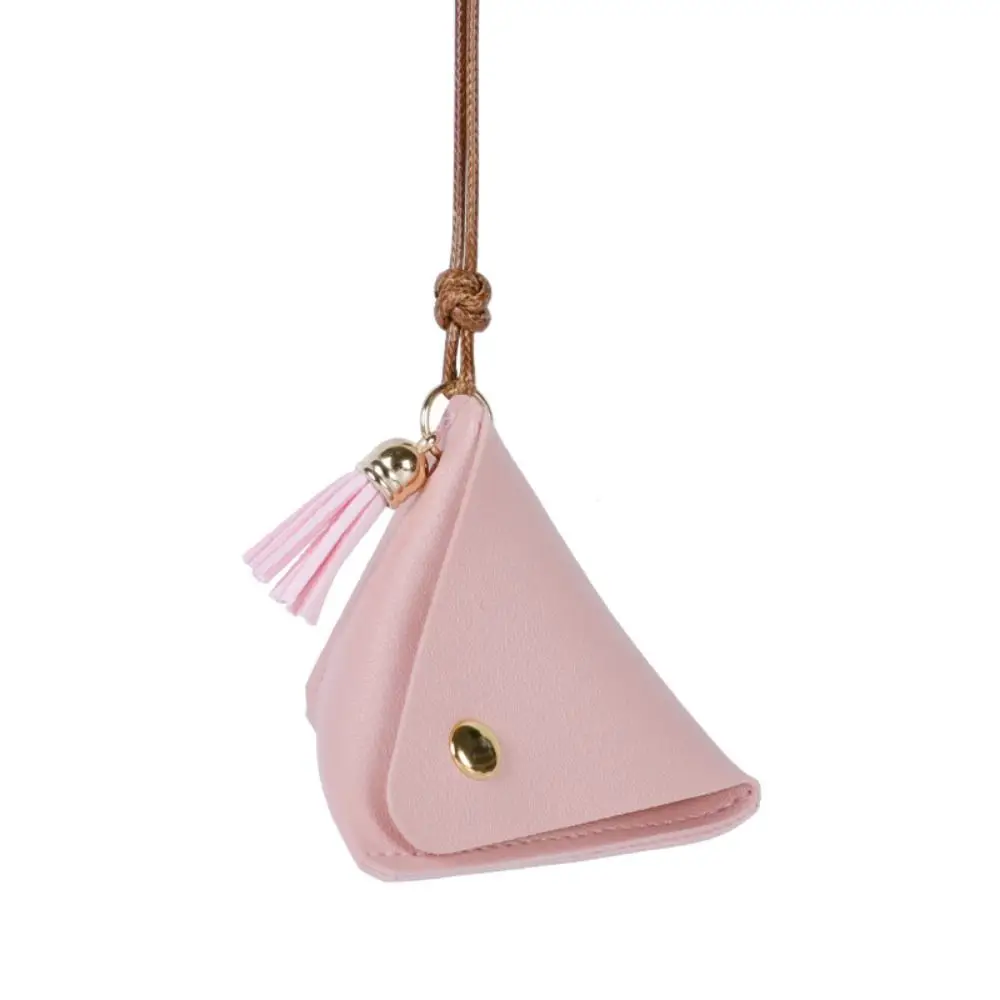 

Small Item Bag Data Cable Storage Bag Wedding Women Change Wallet Lipstick Cosmetic Bag Triangle Storage Bag PU Coin Purse