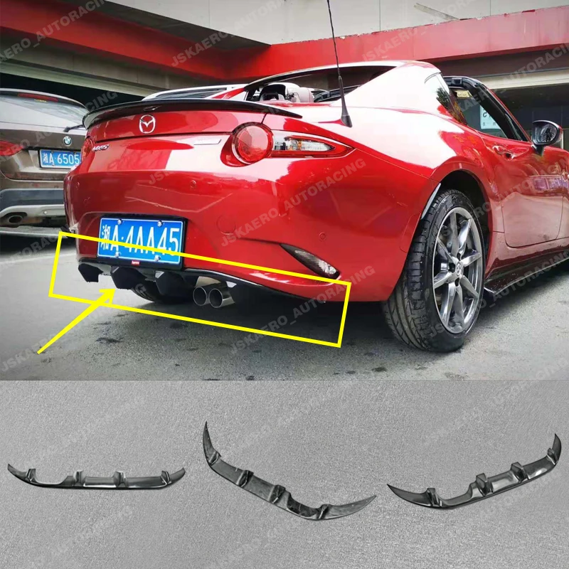 

For Mazda MX5 ND5RC Miata Roadster Auto Rear Bumper Diffuser Lip FRP Unpainted
