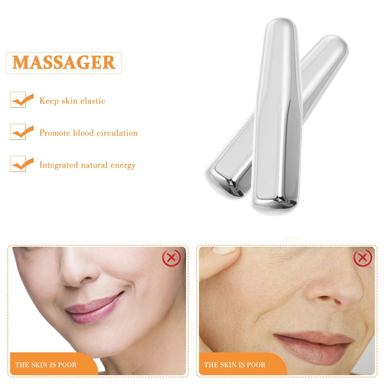 

1Pcs Terahertz Massage Rod High-Quality Titanium Hertz Energy Stone Smooth Polished Multi-Functional Body Massager for Feet Neck