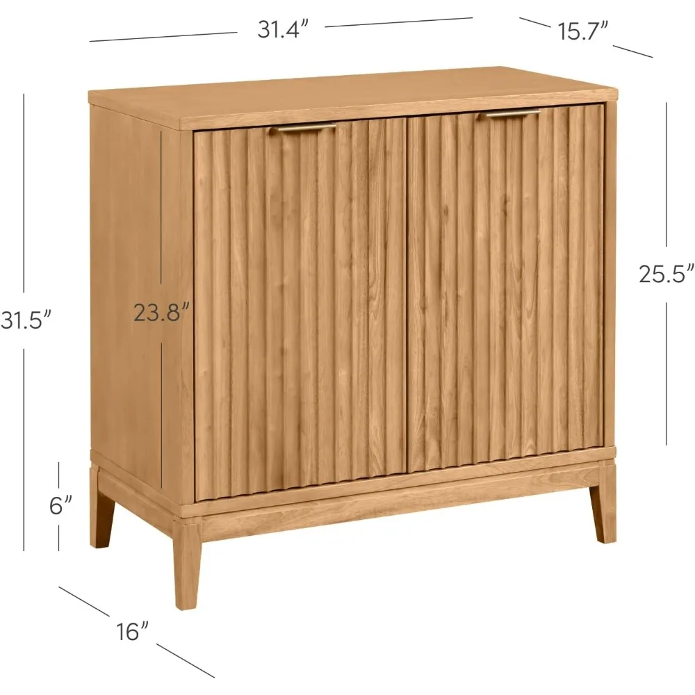 Jasper Modern Sideboard, Kitchen Storage Cabinet with Fluted Doors, Accent Storage for Kitchen or Living Room,