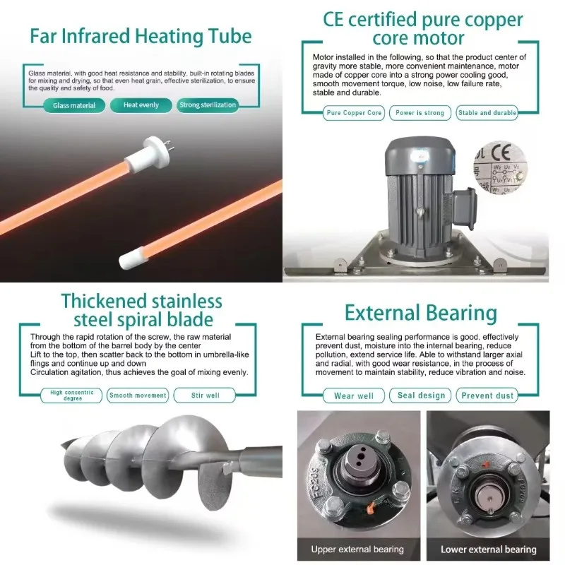 Picture 4: Automatic Agricultural Stainless Steel Dryer Energy-Saving Vertical Grain Dryer Far Infrared Heating Efficient