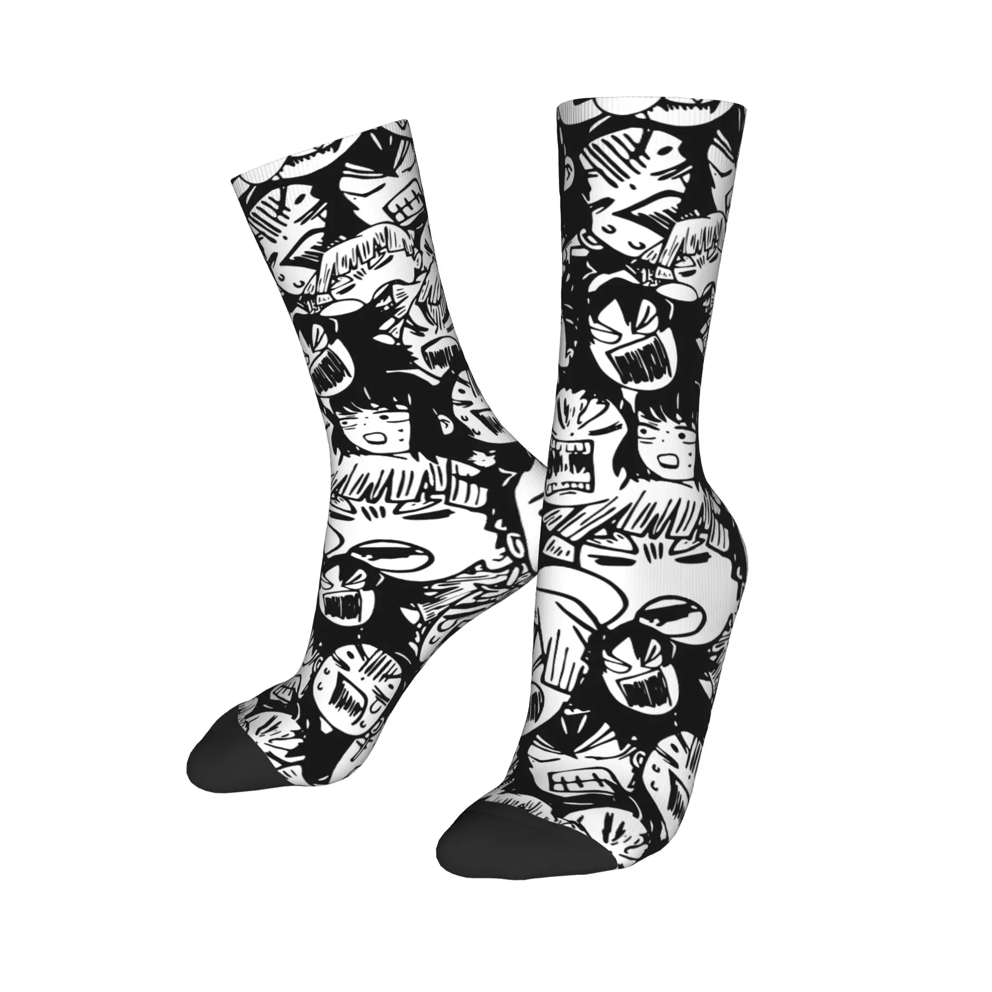 Fashion Male Men Socks Hip Hop Demons Slayers Anime Sock Polyester  Graphic Women Socks Spring Summer Autumn Winter