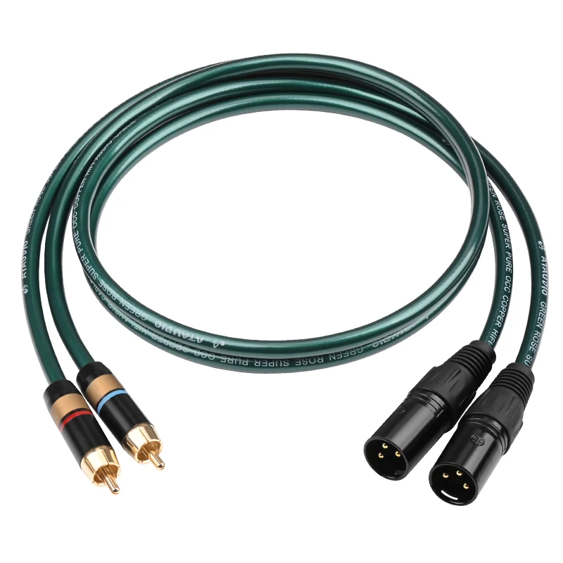 

2Pcs/Pair ATAUDIO HIFI audio Cable RCA To XLR Male/ Female HIFI Audio Cable For Amplifier DAC TV / 0.5M- 5M NO1062