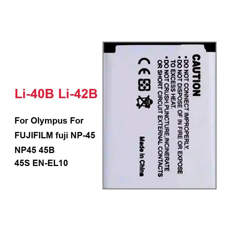Camera Battery LI-40B LI-42B 1850mAh For Olympus For Fujifilm Fuji NP-45 NP 45 NP45 NP 45A 45B 45S EN-EL10