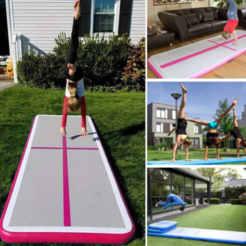 Trampolino da pavimento con pista d'aria gonfiabile per ginnastica 6M7M8M * 2M per uso domestico/allenamento/pomleader