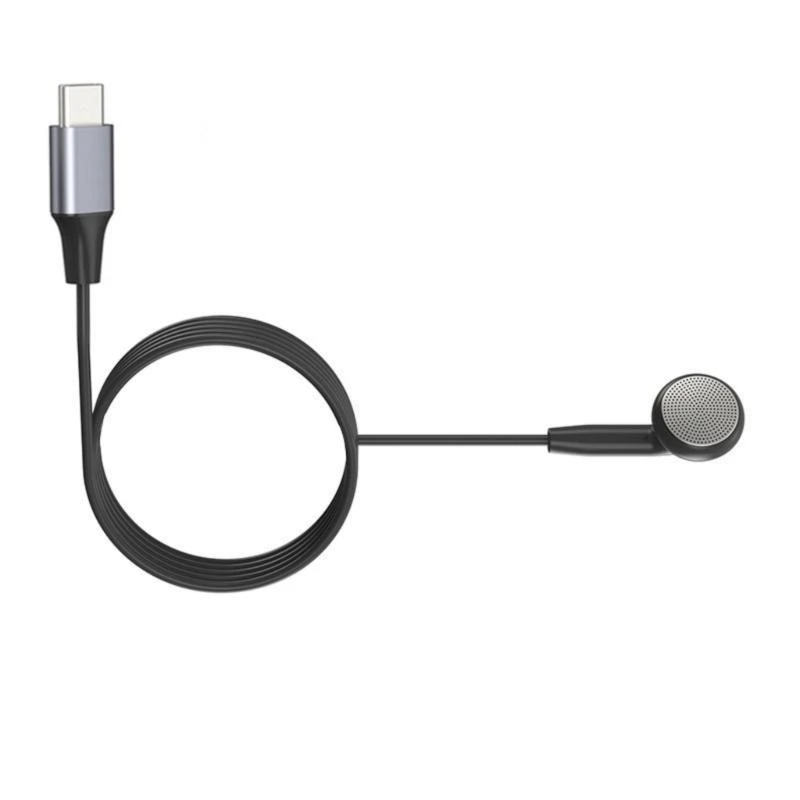 Écouteur Corded Corded C Elecoute à face unique sans micro Plugle simple lecture Conception Unisexe pour hommes Femmes A4WF