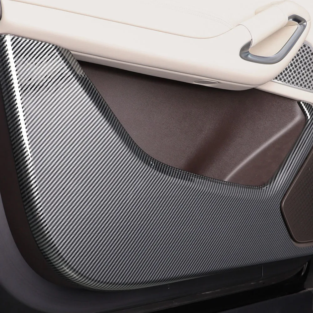 

For DENZA N9 Door Kick Plate Carbon Fiber Pattern Kick Protection Pad Interior Decoration Products Modified Accessories