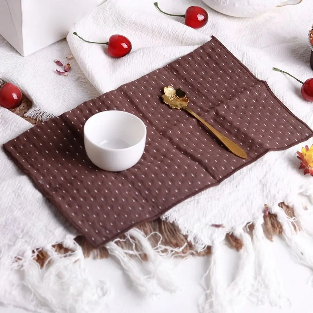 2Pcs Durable Japanese Style Starry Sky Tea Towel Cotton Thickened Tea Table Cloth Delicate Square Insulation Pad Restaurant