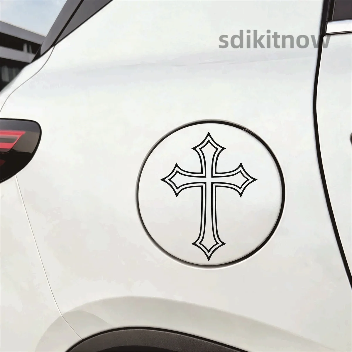 Ancient Gothic Holy Cross Sticker Waterproof Car Sticker Styling Door Front Rear Window Windshield Decal Decoration Accessory