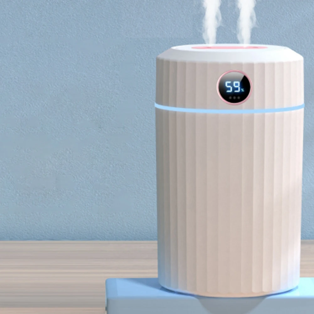 2L Double Nozzle Air Humidifier with LCD Display Essential Oil Aroma Diffuser Ultrasonic Humidifiers White HOT
