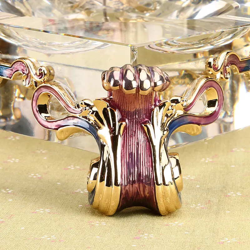 منفضة سجائر كبيرة من الزجاج الكريستالي ذات سعة كبيرة، زخرفة فاخرة راقية في غرفة المعيشة والمكتب #6