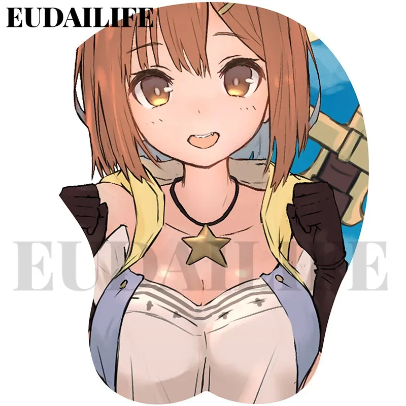 Atelier Reisalin Stout Ryza 3D Mousepad Hand Wrist Rest Mouse Pad Mousepad Silicone Oppai Soft Mouse Mat Office Work Gift