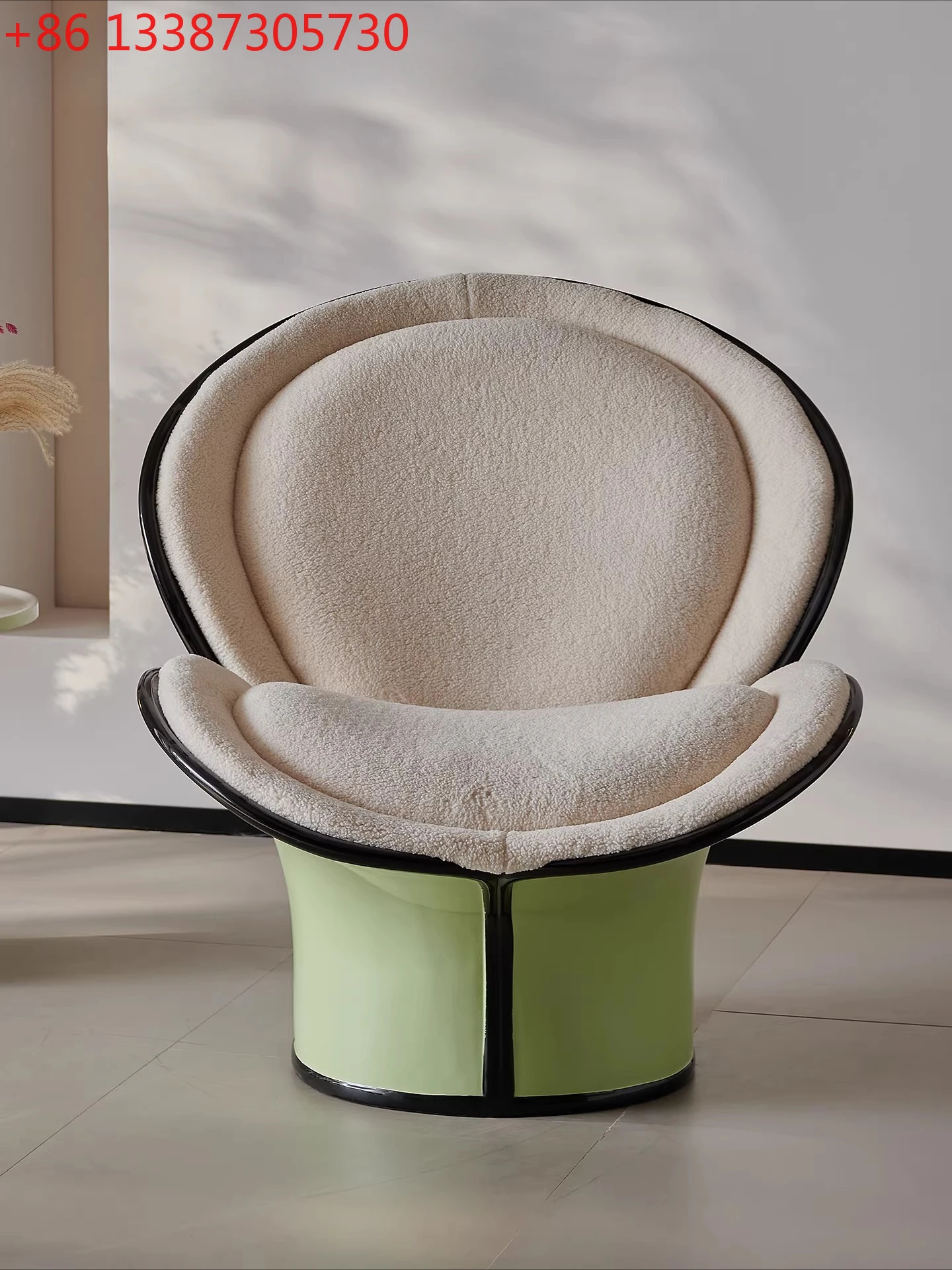 

Italian single sofa chair living room lazy balcony home leisure fiberglass special-shaped flower chair