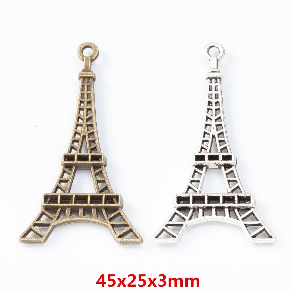 

50pcs Eiffel Tower Craft Supplies Charms Pendants for DIY Crafting Jewelry Findings Making Accessory 2351