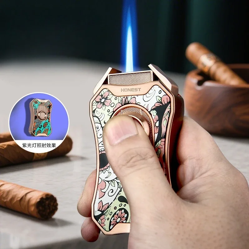 

HONEST Refillable Windproof Lighter, Stylish Business Gift Lighter, Cigar Lighter with Cigar Accessories