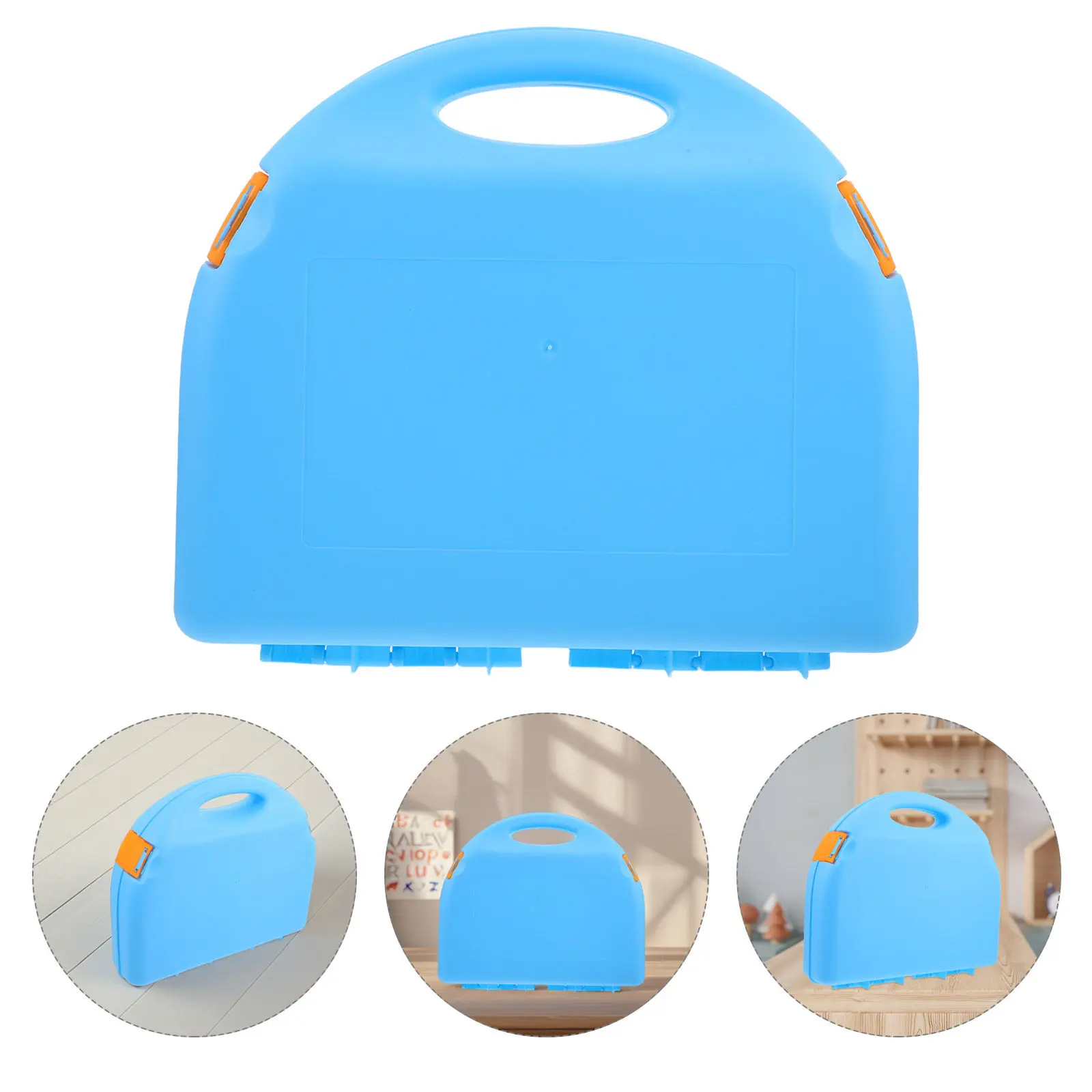 

Kids Handheld Organizer Box Plastic Small Suitcase for Clothes Miscellaneous Items Travel Storage Bin Cartoon Design Lightweight