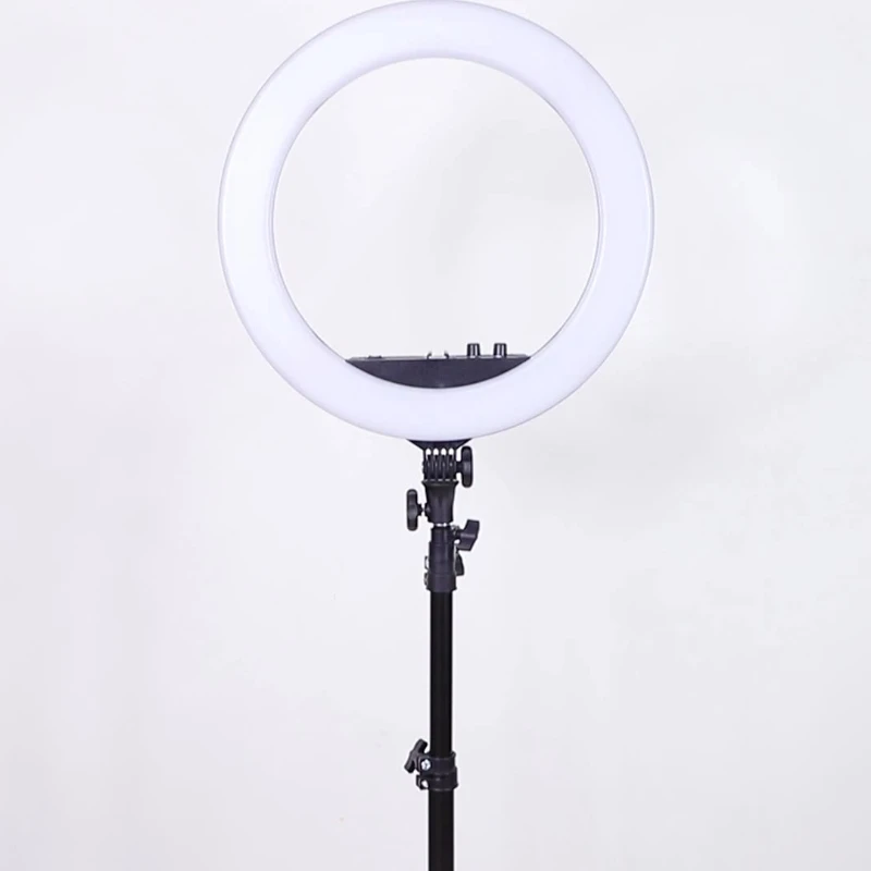 FOSOTO RL-18II LED studio video lighting flash mak up photographic camera ring light with mirror for makeup photography shooting