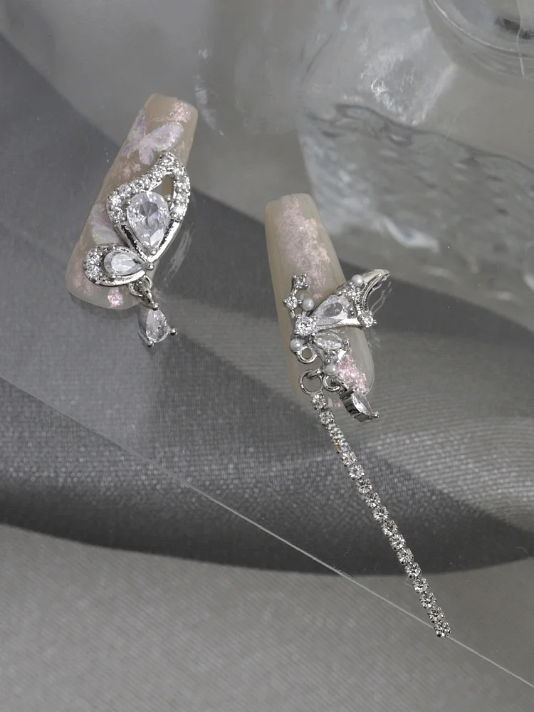 جديد مسمار الفن زركونيا مجوهرات كريستال القلب قلادة مسمار ملصقات الماس جزءا لا يتجزأ من المعادن الحب القرد مسمار الديكور #5