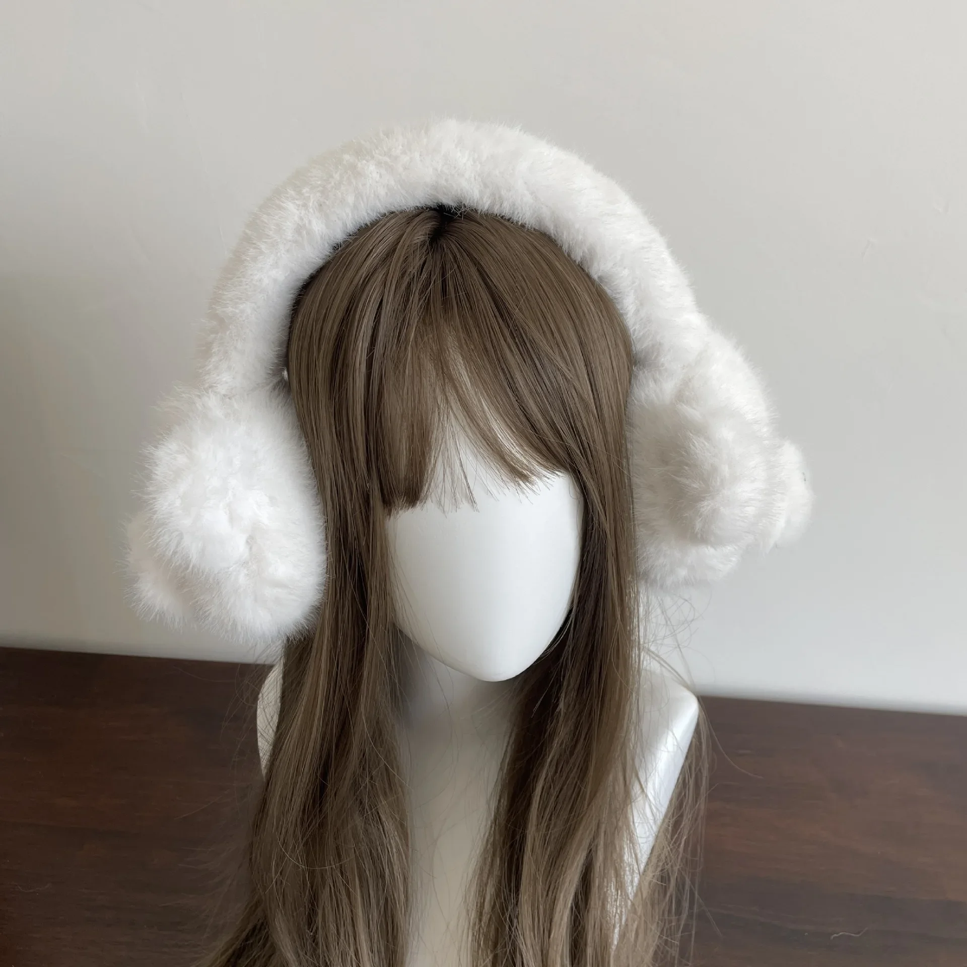 Kawaii Bear Plush Earmuffs Women Winter Warm Ear Muffs Y2K Earplugs Cold Protection Children Ear Cover Cycling JK Accessories