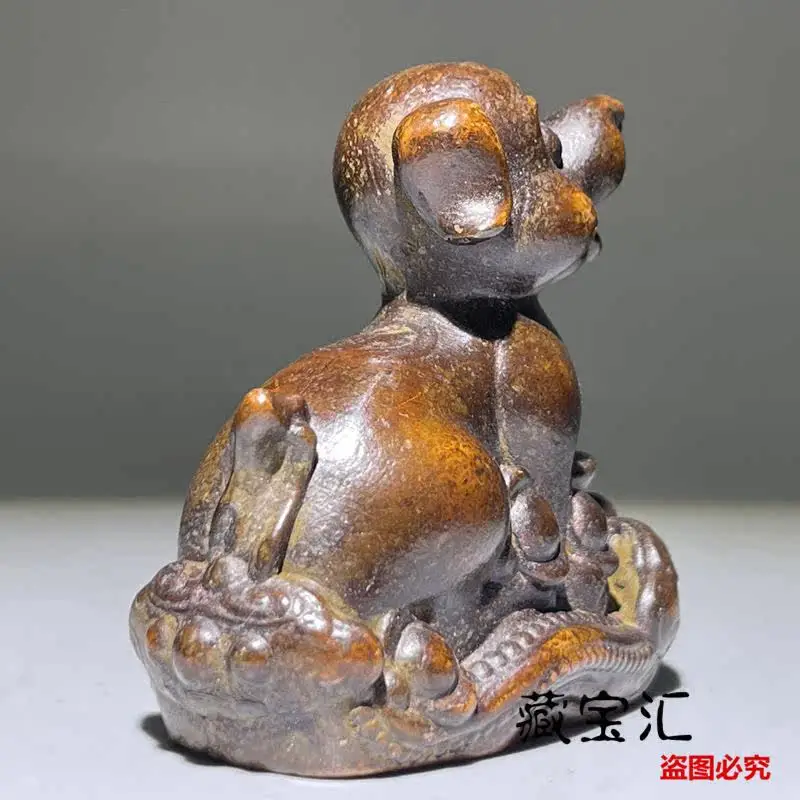 Old Collection Zisha Copper Patina Old Bronze Dog Chinese Zodiac Decoration Wealth Attracting Home Decor Antique Old Item