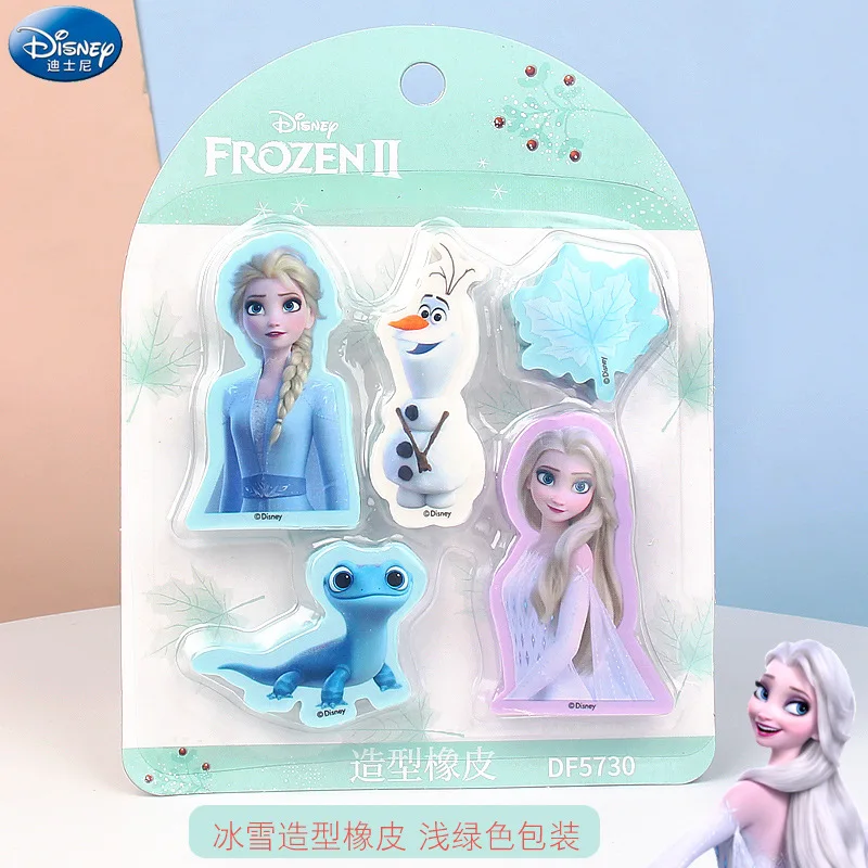 Disney Anime Frozen Pencil Eraser Kawaii Elsa Children Writing Pencil Primary School Kindergarten Prize Birthday Gifts