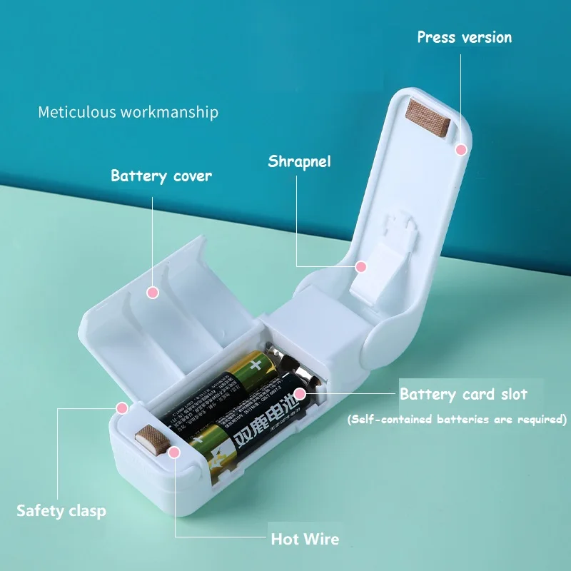 Мини-машина для запечатывания термопакеты для закусок, пластиковые пинцеты для закрытия пищевых продуктов, упаковочные пакеты для нагревателей,