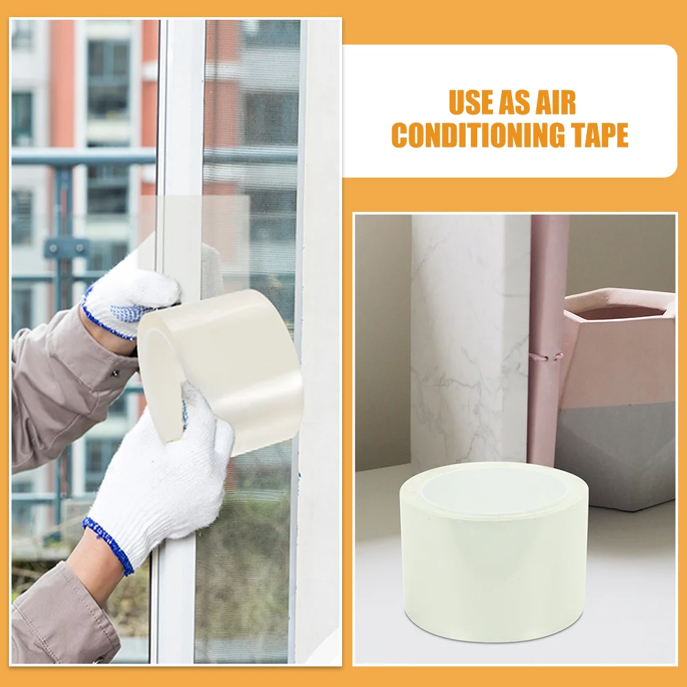 2 لفات من شريط عزل شفاف لأبواب النوافذ، تجريد مكيف الهواء، عازل، مانع مسودة قوي