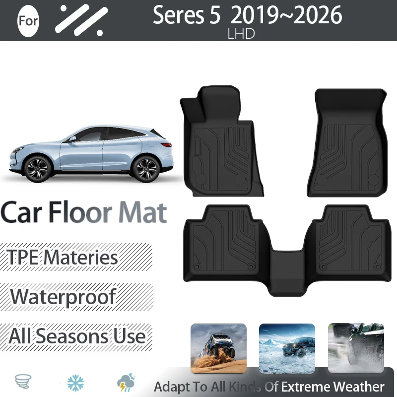 Car Floor Mats For DFSK Seres 5 A5 SF5 Evolute i-Jet 2019-2026 Waterproof Left Hand Driver Foot Carpets Footpad Auto Accessories