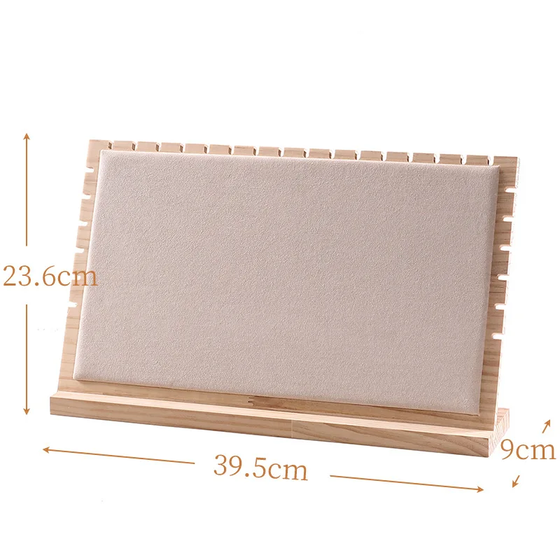 

Подставка для ожерелья из бамбукового дерева, большая емкость, кулон, браслет, ножной браслет, стеллаж для хранения ювелирных изделий, стойка, витрина, реквизит