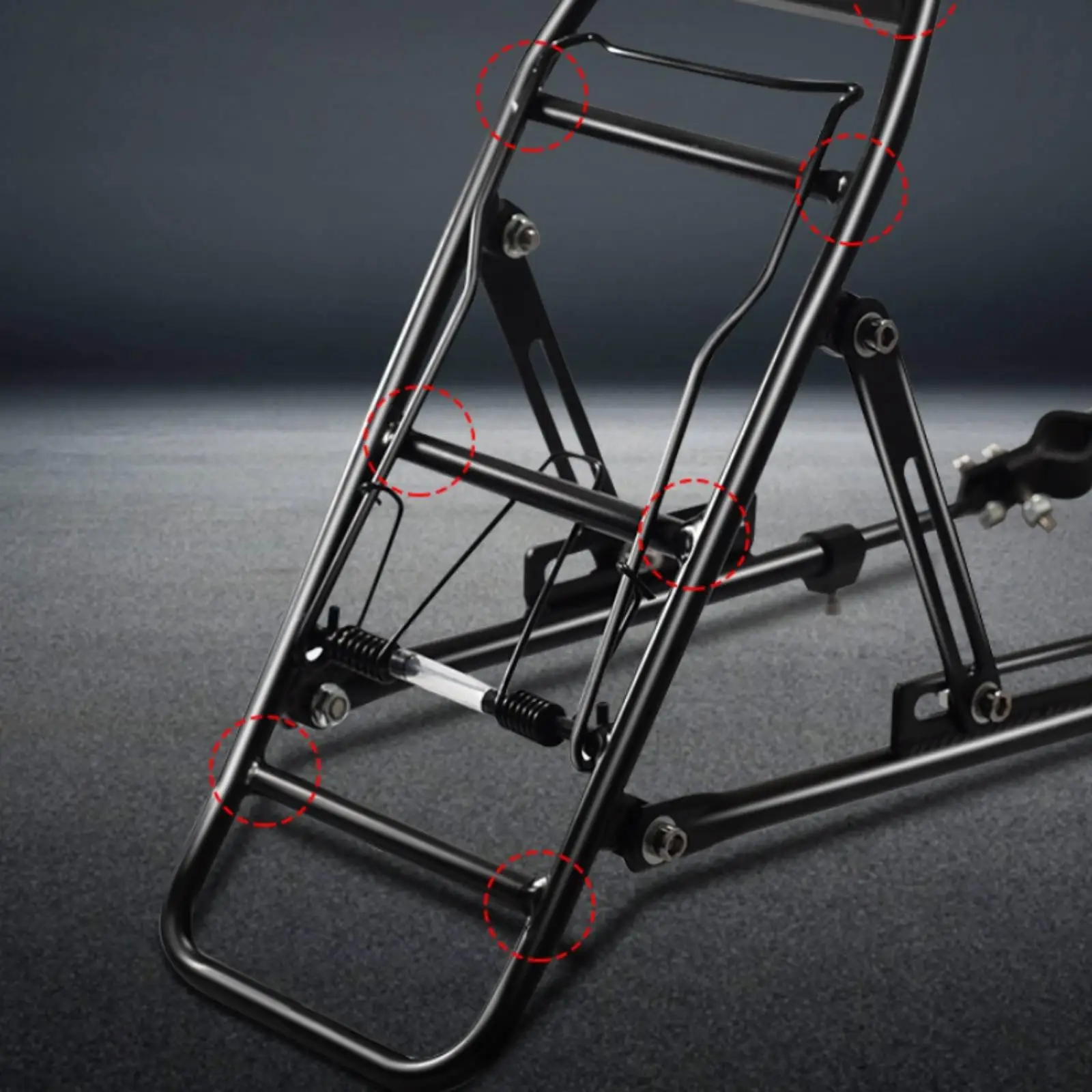 Bicycle Rear Rack Carrier Reinforced Frame Aluminum Luggage Rack Organized Storage for Travel School and Work