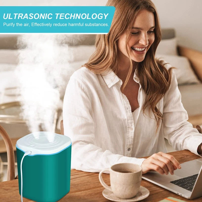 

Humidifiers For Bedroom, 2.2L Cool Mist Humidifiers For Bedroom, USB Portable Desk Humidifier, Quiet Ultrasonic Durable