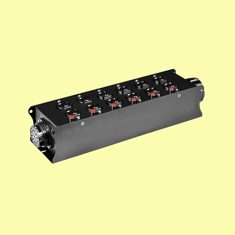 Socapex 19pin Steel Power Box to 12 Way Edisons Low Voltage Power Distribution Equipment