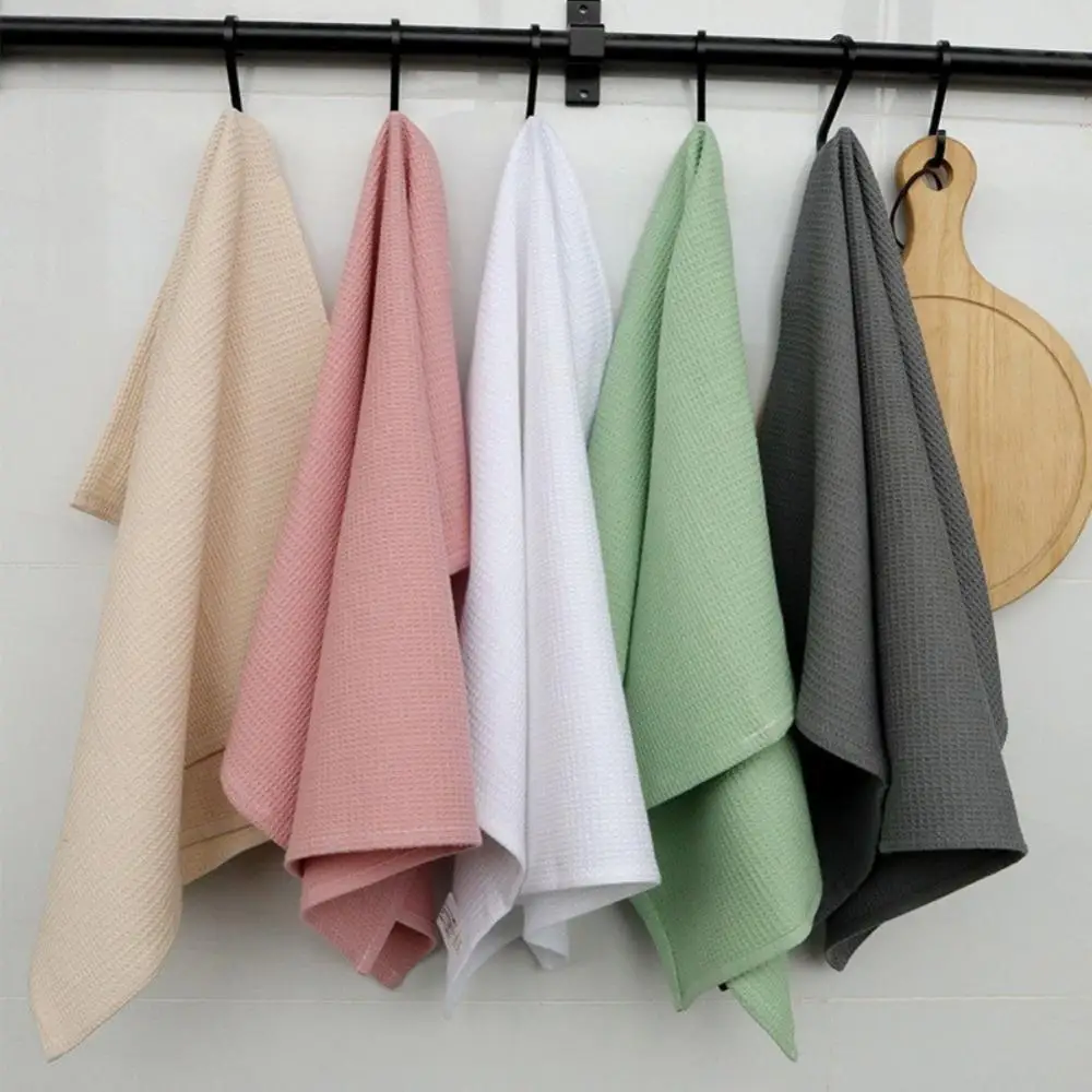 1/2PCS Kitchen Towel Soft Cotton Tea Towel Ultra Absorbent Hand Towel Waffle Weave Dish Rags