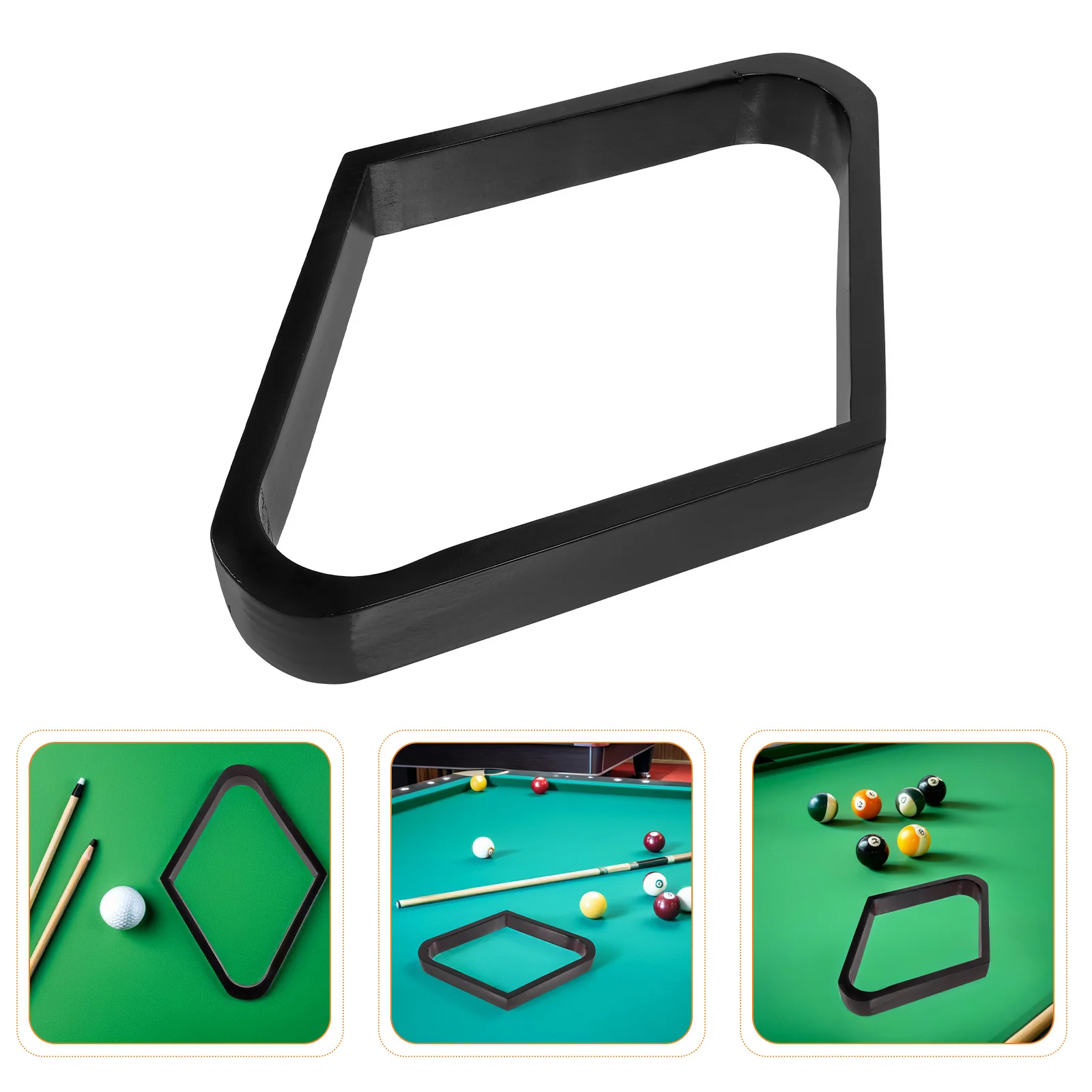

2 шт. деревянная стойка для бильярда в виде ромба, держатель для шаров из цельного дерева, эффективное размещение для 9-шаровых игр, стойка для бассейна