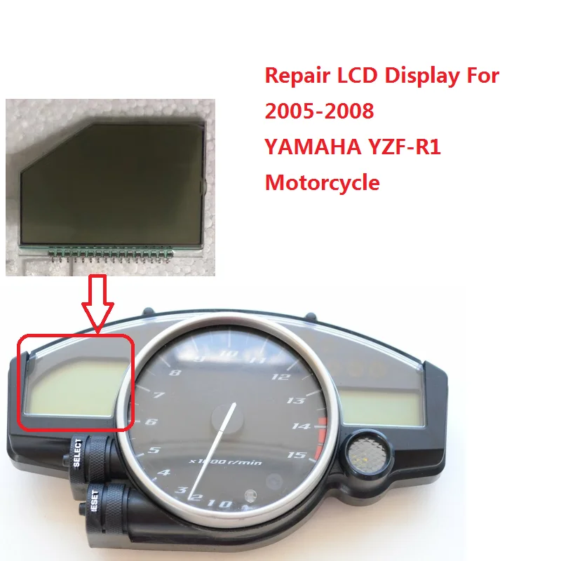 Repair LCD Display For 2005-2008 YAMAHA YZF-R1 Motorcycle Motorbike Dashboard instrument