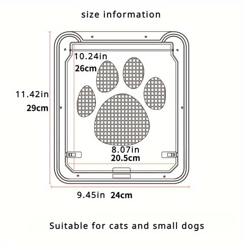 1pc Cat Door Hole, Paw Print Door, Bite-resistant Cat Door Pet Supplies