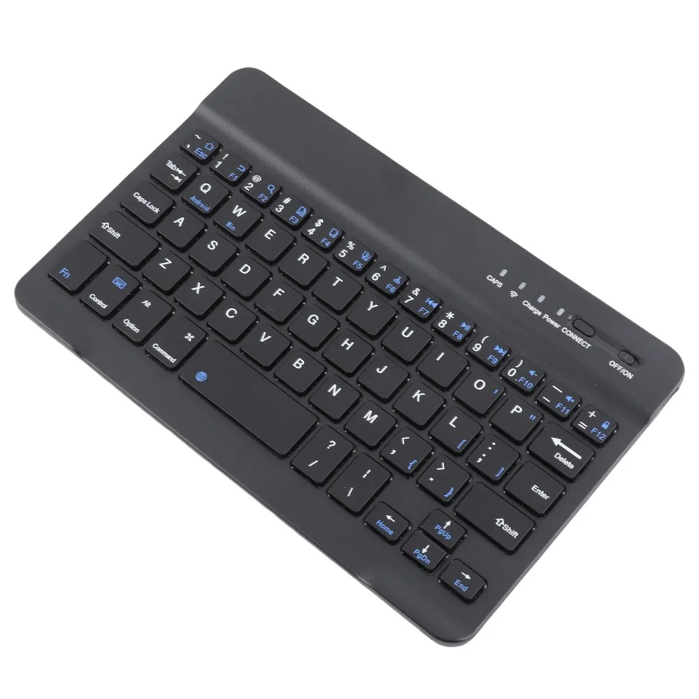 New Black Bluetooth Keyboard 7 inch Rechargeable Single Keyboard Wireless Phone Keyboard